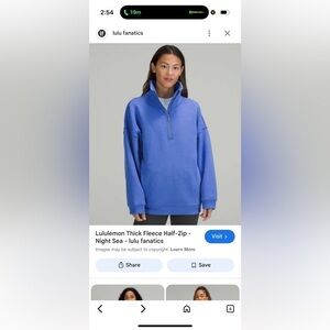 Lululemon Athletica Azure Half-Zip Pullover